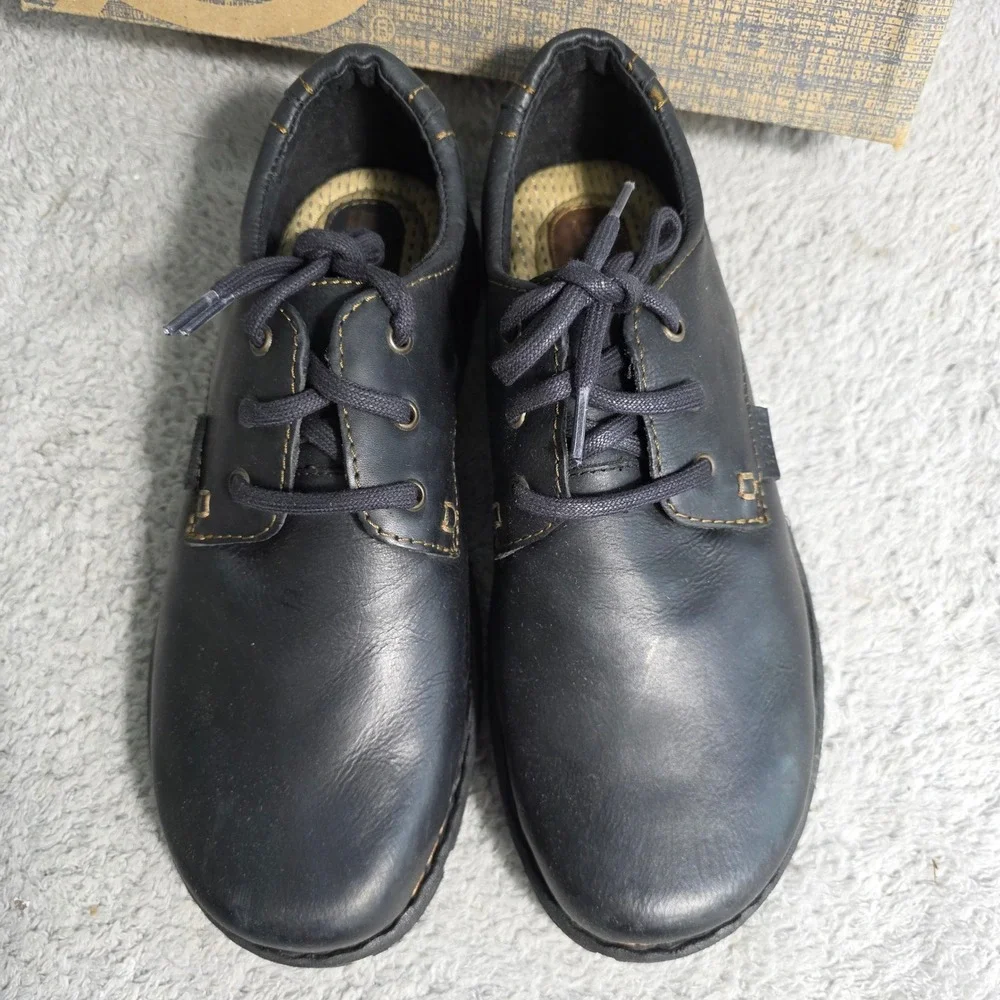 BORN Soledad Black Full‎ Grain Leather Lace Up Oxford Shoes Men 11.5 M
